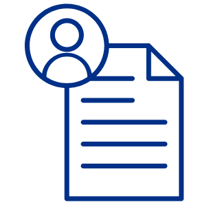 Document with patient profile icon